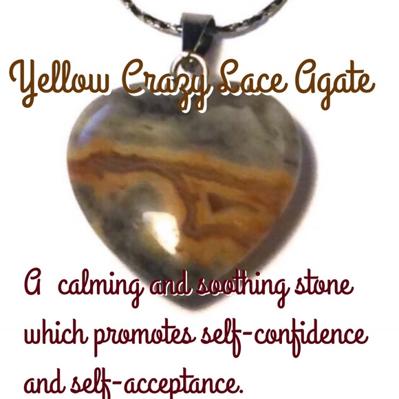 Crazy Lace Agate Heart Necklace - Picture 8 of 9